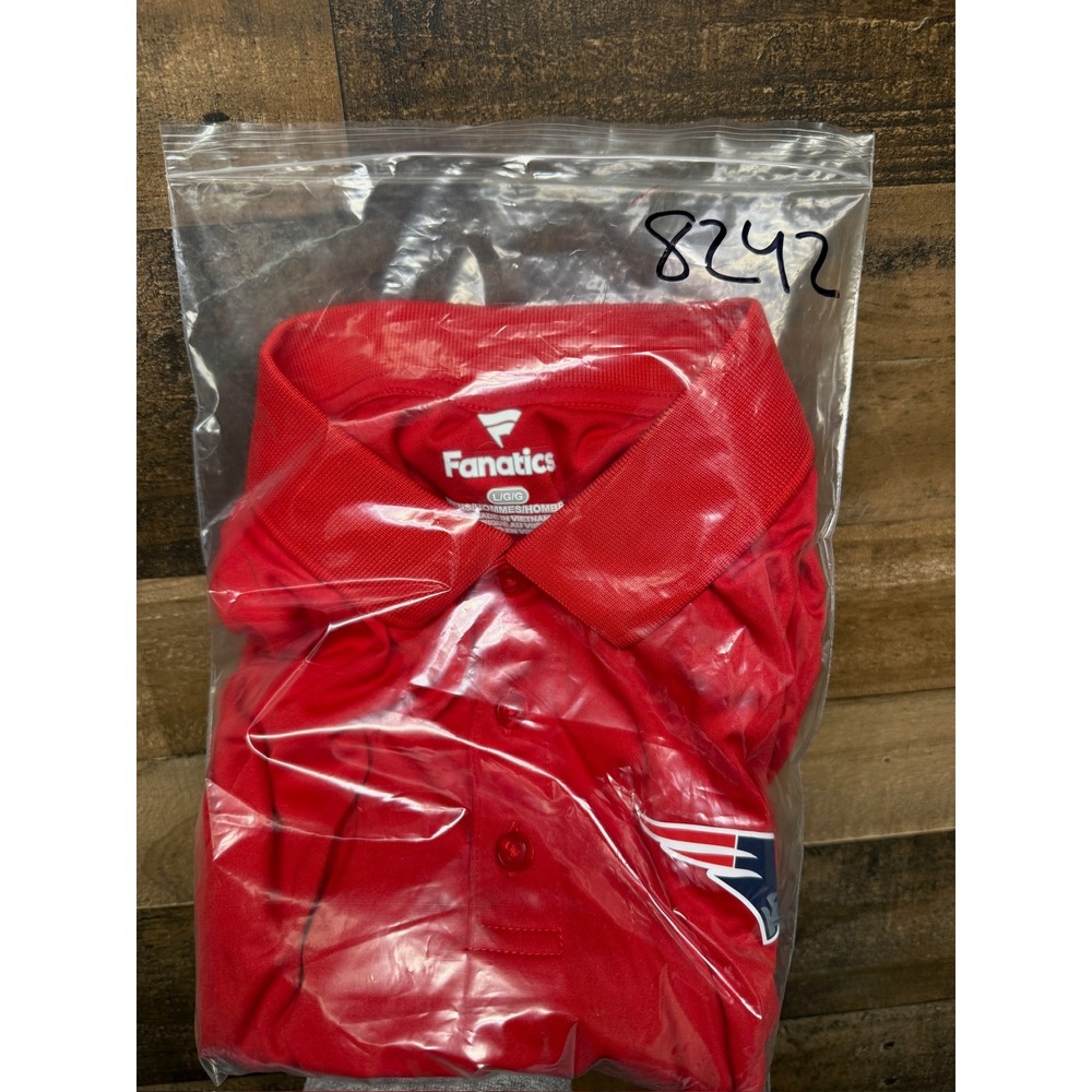Fanatics Mens Red New England Patriots Polo Shirt Size Large NFL Team‎ Apparel - Picture 6 of 6